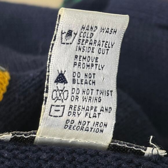 Vintage 90s Y2k Embroidered School Teacher Cardigan Sweater Grandma Novelty L - Picture 5 of 7